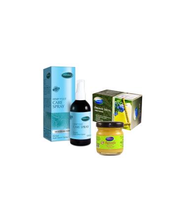 Mecit Efendi Hemp Foot Care Spray (1 Piece) + Organic Soap-Juniper Tar (1 Piece) + Calendula Cream (1 Piece)