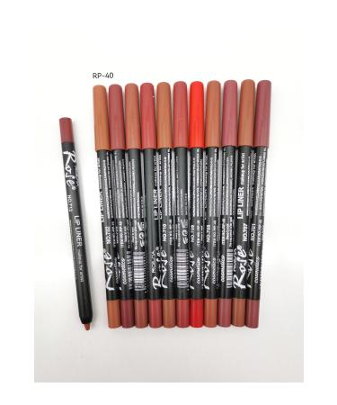 AILY COSMETICS Rose Ultra Oily New Model 12-Piece Lip Pencil Set