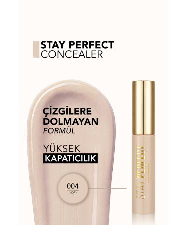 Flormar NATURAL FINISH CONCEALER (COOL UNDERTONE) - STAY PERFECT CONCEALER - 004 IVORY - DEMBA2164 - Buy Online on GoSupps.com