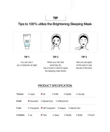 Nacific Phyto Niacin Brightening Sleeping Mask 100ml - Whitening Brightening Sleeping Mask - Buy Online on GoSupps.com