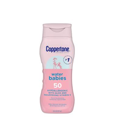 Coppertone Water Babies Sunscreen Lotion SPF 50 Water Resistant Sun Cream 237 Ml 8 OZ