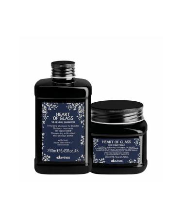 Davines Heart Of Glass Blonde Hair Care Duo-Anti-Orange-Perfect Blonde Care250ml+250ml