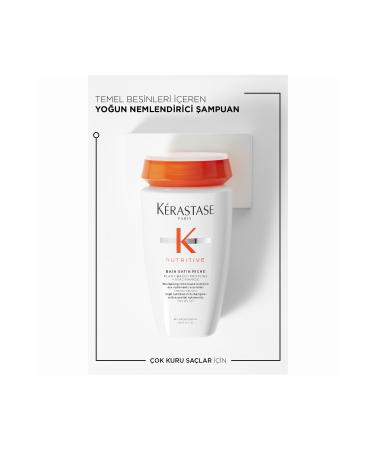 Kerastase Nutritive Bain Satin Riche- Nourishing Repairing Intensive Moisturizing Shampoo with Niacinamide 250 ml - Buy Online on GoSupps.com