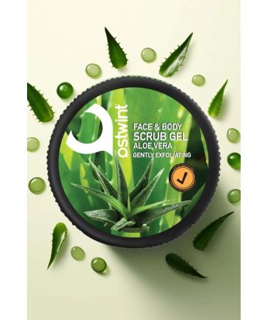 Ostwint Scrub Gel Aloe Vera Extract Face and Body Peeling 300 ml - Buy Online on GoSupps.com