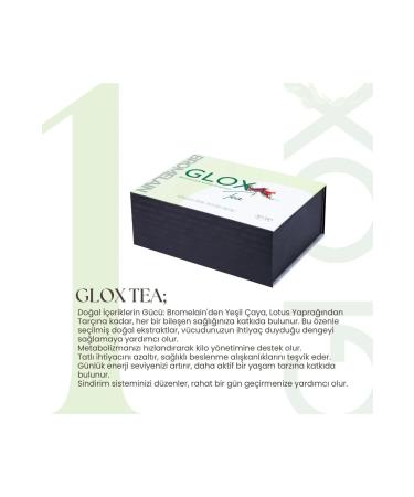 GLOX Tea 1 Month Use Raspberry Flavored Herbal Detox Tea - Buy Online on GoSupps.com