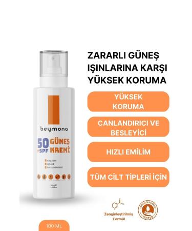 Beymona 50spf+ Very High Protection Face and Body Sun Cream 100ml
