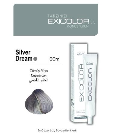 Exicolor SILVER DREAM Permanent Cream Hair Dye 60ml