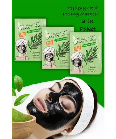 qualityworld 3 Pieces Blackhead Mask Series 20 Gram Natural Green Tea Cure Spreadable Face Mask