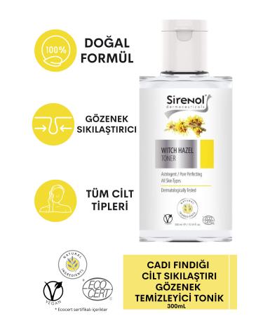 Sirenol Witch Hazel Skin Firming Pore Cleansing Toner - Buy Online on GoSupps.com