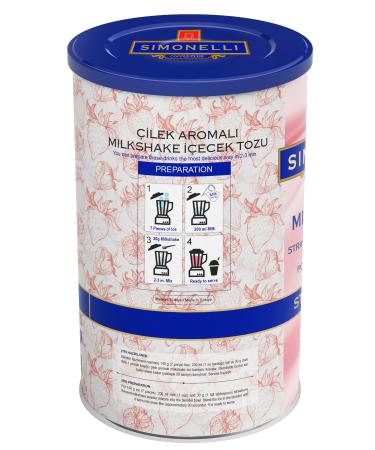 Simonelli Milkshake Strawberry Flavored 1000g Tin - Buy Online on GoSupps.com