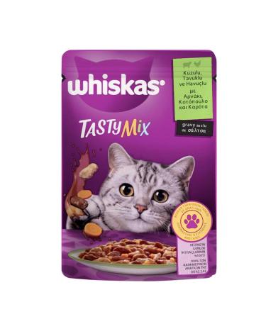 Whiskas Tastymix Lamb & Chicken & Carrot Adult Cat Wet Food 28x85 gr - Buy Online on GoSupps.com