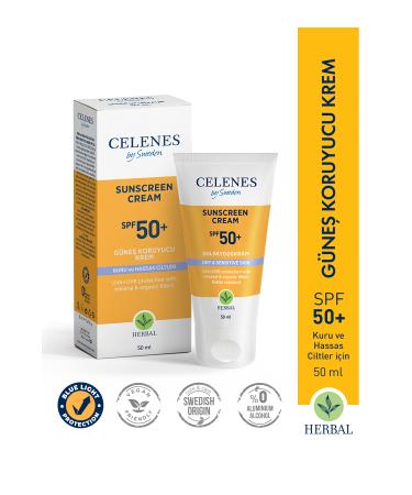 Celenes by Sweden HERBAL SK N BR GHTEN NG SUN CREAM DRY AND SENSITIVE SK N 50+ SPF 50 ML KEYON2061
