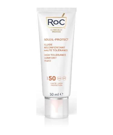 Roc Face Sun Cream For Sensitive Skin Spf50+ 50 Ml Soleil Protect High Tolerance Comfort Fluid - Buy Online on GoSupps.com