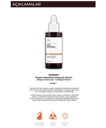 TENZERO Retinol and Adenosine Skin Barrier Strengthening Anti-Aging Ampoule Serum 50ml - Buy Online on GoSupps.com