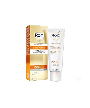 Roc Face Sun Cream For Sensitive Skin Spf50+ 50 Ml Soleil Protect High Tolerance Comfort Fluid - Buy Online on GoSupps.com