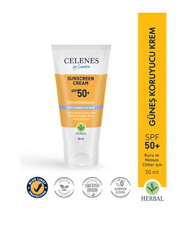 Celenes by Sweden HERBAL SK N BR GHTEN NG SUN CREAM DRY AND SENSITIVE SK N 50+ SPF 50 ML KEYON2061 - Buy Online on GoSupps.com