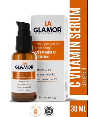 Laglamor Brightening and Anti-Spot Vitamin C Serum 5% Vitamin C 3% Niacinamide 2% Alpha Arbutin 30 ml