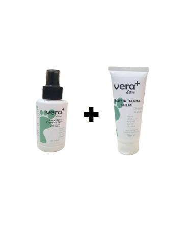Vera Derm Foot Odor Prevention Spray 3 (PIECE) Derm Heel Crack and Foot Care Cream 3 (PIECE)