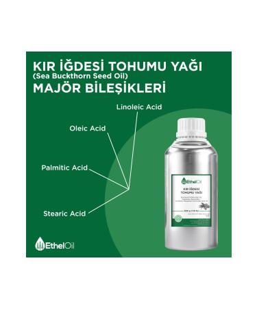 Etheloil Sea Buckthorn Seed Oil - - 500 Gr - Pure and Natural Fixed Oil - Manufacturer - Buy Online on GoSupps.com