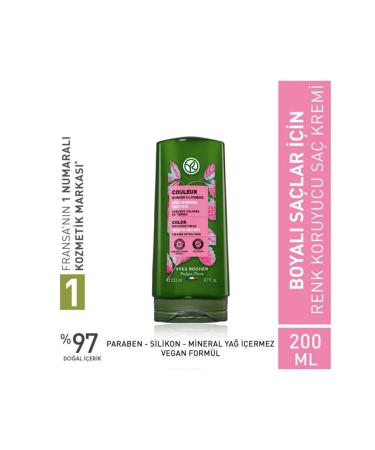 Yves Rocher Color Protecting Conditioner - Dyed Hair / Couleur Raspberry Vinegar & Calendula 200 ml