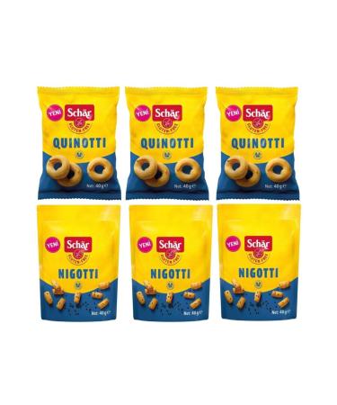 Schar Quinotti Gluten Free Crackers 3 Pieces - Schar Nigotti Gluten Free with Black Sesame 3 Pieces