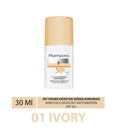 Pharmaceris CORRECTIVE LIQUID FOUNDATION HIGHEST LEVEL SUN PROTECTION SPF 50+ 01 IVORY PSSN1709