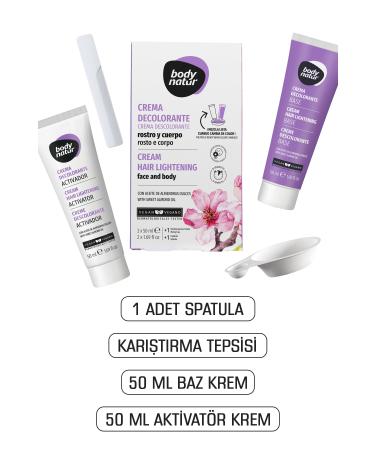 Body Natur Body Face Hair Lightening Cream Fruit Scented - Hair Lightening Cream 2x50ml - Buy Online on GoSupps.com