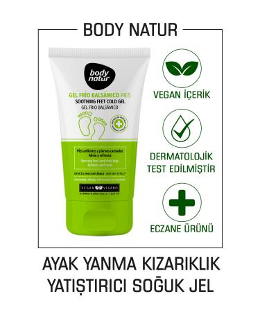Body Natur Soothing Cold Gel - Burning Fatigue Relief Relaxing Leg Gel - Soothing Cold Gel 100ml