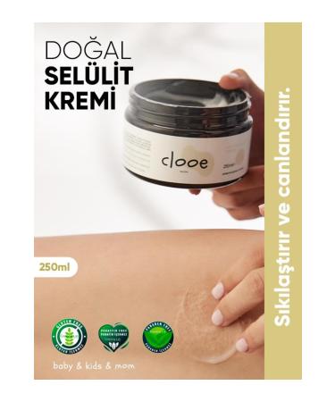 clooe Natural Cellulite and Stretch Mark Removal Cream (250ML) - Herbal Content Effective for Sports
