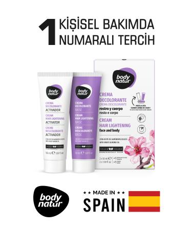 Body Natur Body Face Hair Lightening Cream Fruit Scented - Hair Lightening Cream 2x50ml - Buy Online on GoSupps.com