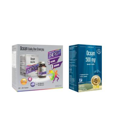 Ocean Daily One Energy 60(30x2) Tablets and Ocean Fish Oil 500mg 60 Capsules