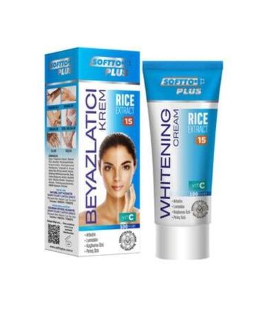 Softto Plus Skin Whitening Cream Rice Extract Lightening Whitening Cream 100 Ml