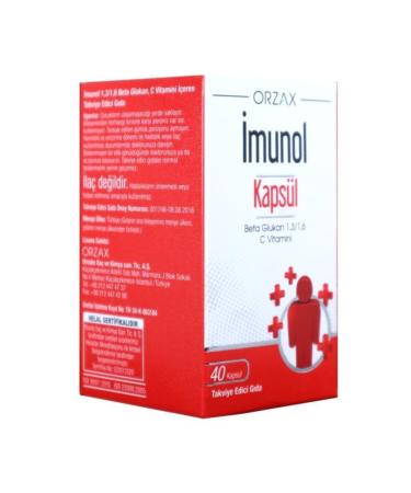 IMUNOL Imunol Capsule Beta Glucan Vitamin C 40 Capsules