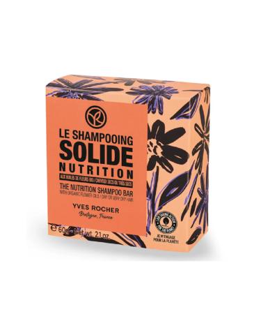 Yves Rocher Nourishing Solid Shampoo - Dry Hair / Nutrition Organic flower oils 60 g