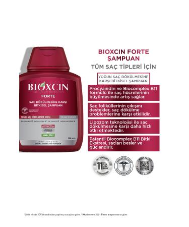 Bioxcin Forte Intensive Anti-Hair Loss Care Shampoo 300 Ml - Buy 3 Pay 2