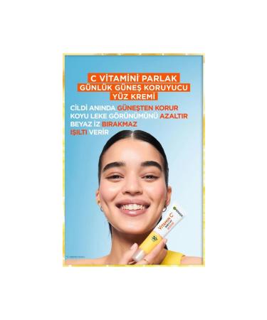 Garnier Vitamin C Bright Daily UV Protection Sun Face Cream Spf 50 Luminous Texture 40Ml - Buy Online on GoSupps.com