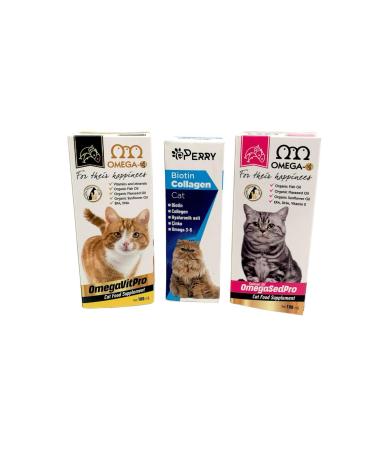 Perry Biotin Collagen for Cats 50ml + OmegaVitPro + OmegaSedPro