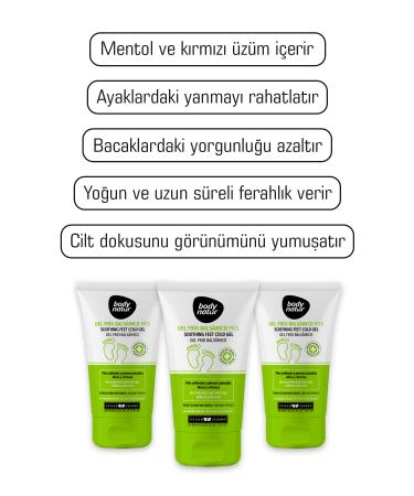 Body Natur Soothing Cold Gel - Burning Fatigue Relief Relaxing Leg Gel - Soothing Cold Gel 100ml - Buy Online on GoSupps.com