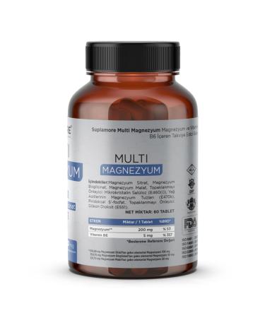 Suplamore Magnesium Bisglycinate Citrate Malate P5p 60 Tablets 2 Pack - Buy Online on GoSupps.com