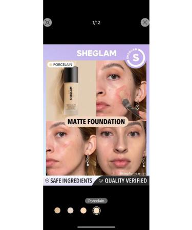 SHEGLAM Complexion Pro Long Lasting Breathable Matte Foundation-Porcelain