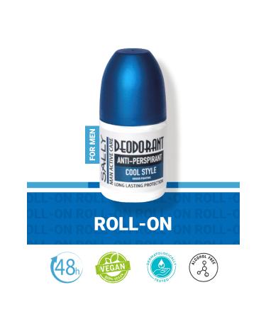 Sally Maximum Protection Antiperspirant Vegan Antiperspirant Men's Roll-on 50 ml