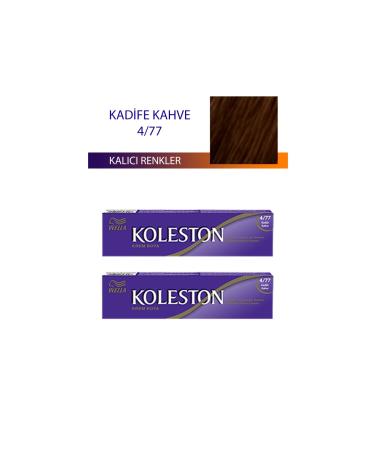 nina zone 2 Pieces Single Tube Hair Dye Velvet Brown 4/77