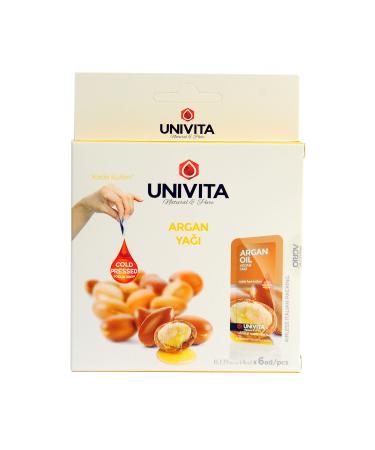 Univita 0 Natural Pure Cold Pressed Argan Hair Eyebrow Eyelash Care Oil 4 ml X 6 - Buy Online on GoSupps.com