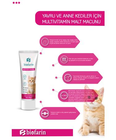 biofarin Kitten and Mother Cat Multivitamin Malt Paste + Fur Health Support Omega-3 & 6 Fish Salmon Oil - Buy Online on GoSupps.com