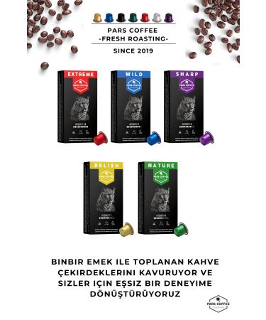 PARS COFFEE Nespresso Compatible Aluminum Capsule Coffee Mixed Set - 50 Capsules - Buy Online on GoSupps.com