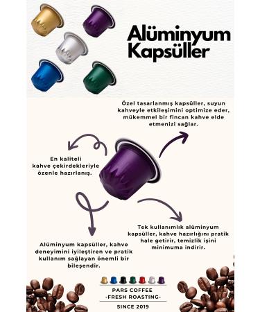PARS COFFEE Nespresso Compatible Aluminum Capsule Coffee Mixed Set - 100 Pieces - Buy Online on GoSupps.com