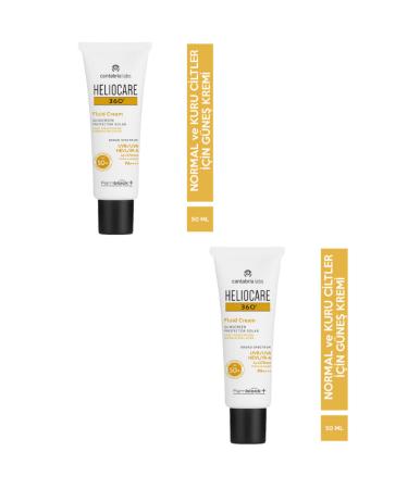 Heliocare 360 Fluid Sun Cream SPF50+ 50 ml 2 PCS