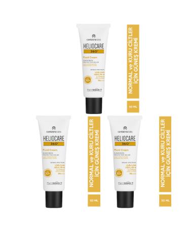 Heliocare 360 Fluid Sun Cream SPF50+ 50 ml 3 PCS