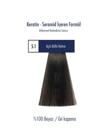 botegohair Botego Milano Professional Cream Color - 5.1 Light Ash Brown 100 ml - Buy Online on GoSupps.com