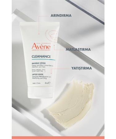 Avene Cleanance Detox Mask Mattifying Clay Mask for Sensitive and Blemish-Prone Skin 50 ml x2 - Buy Online on GoSupps.com